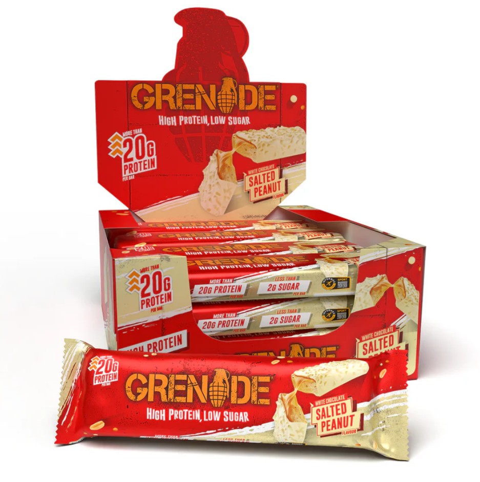 Protein Bars, White Chocolate Salted Peanut (EAN 5060811386842) - 12 x 60g - White Chocolate Salted Peanut (EAN 5060811386842)