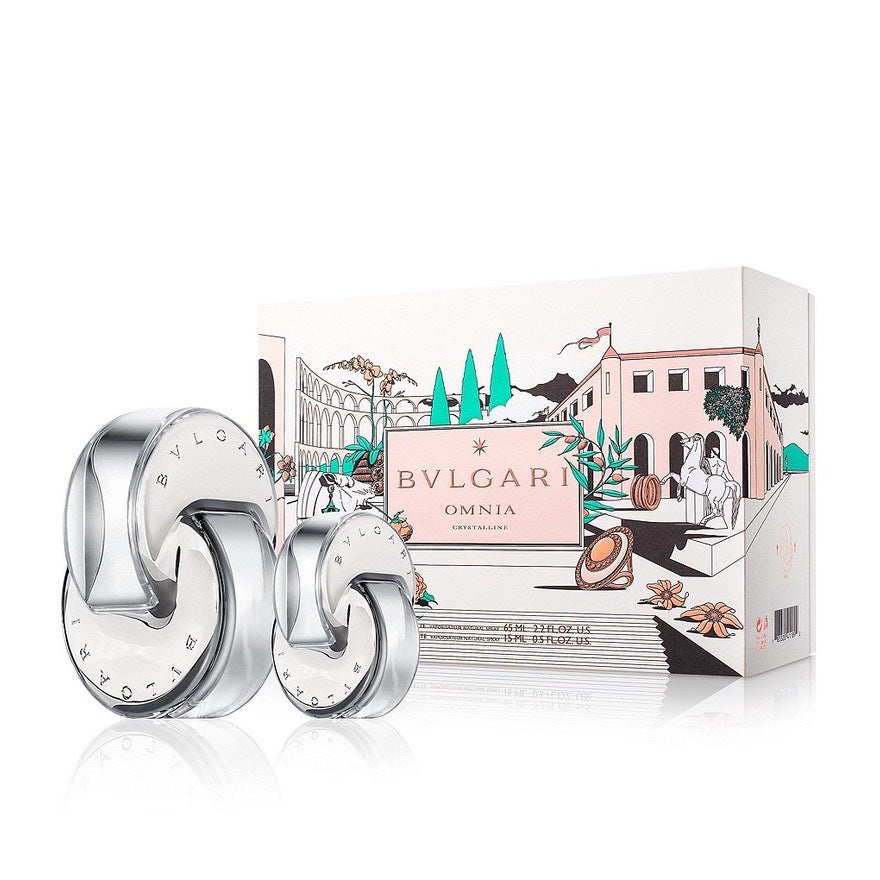 Bvlgari Omnia Crystalline Gift Set 100ml EDT + 15ml EDT + 40ml Handcream
