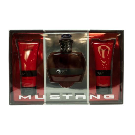 Mustang Red Gift Set 100ml EDT + 100ml Aftershave Balm + 100ml Body Wash