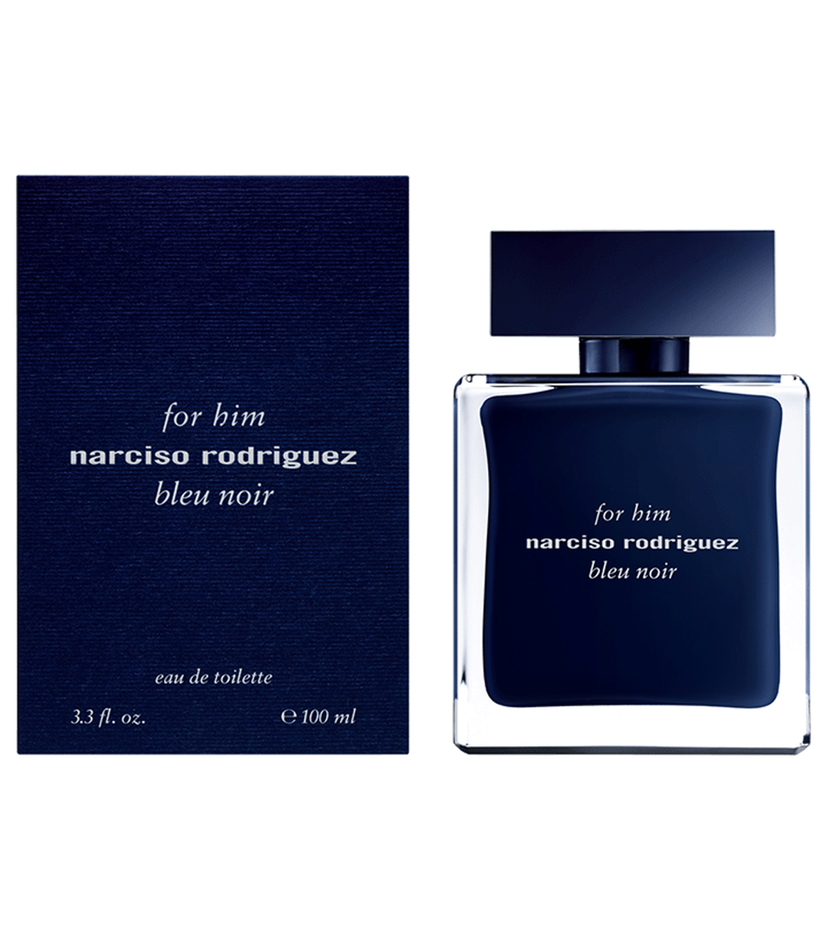 Narciso Rodriguez For Him Bleu Noir Eau de Toilette 100ml bottle and box