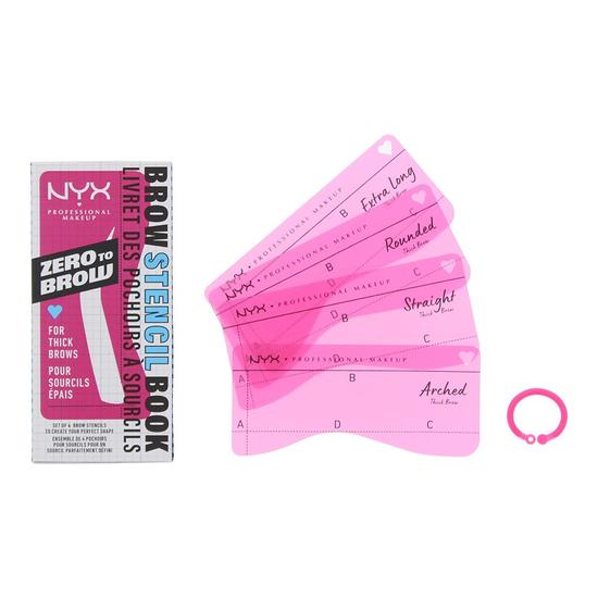 Nyx Zero To Brow Eyebrow Stencils 4 Pieces - For Thick Brows