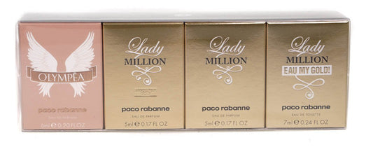 Paco Rabanne Miniatures Gift Set 5ml Lady Million EDP + 6ml Olympea EDP + 4ml Fame EDP + 4ml Fame Parfum EDP