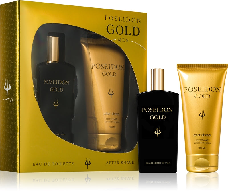 Instituto Español Posseidon Gold Men Gift Set 100ml EDT Spray + 100ml Aftershave