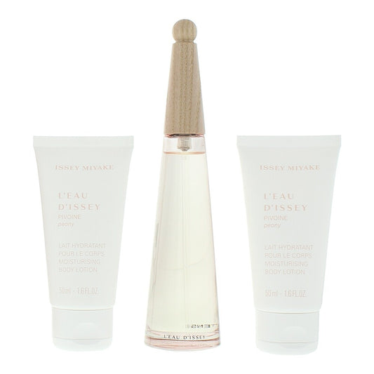Issey Miyake L'Eau d'Issey Pivoine Gift Set 50ml EDT + 2 x 50ml Body Lotion