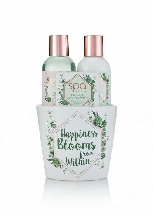 The Kind Edit Co. Spa Botanique Blissful Bathe Gift Set 100ml Body Wash + 50ml Hand Cream + 100ml Body Lotion