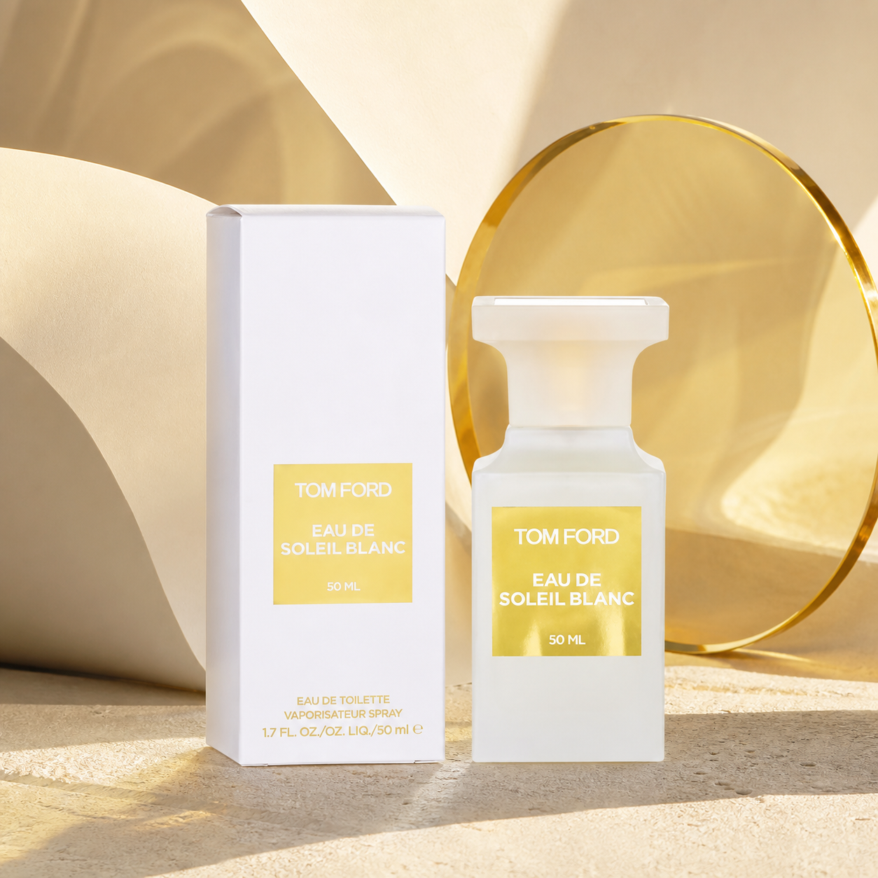 Tom Ford Eau de Soleil Blanc EDT 50ml editorial campaign image