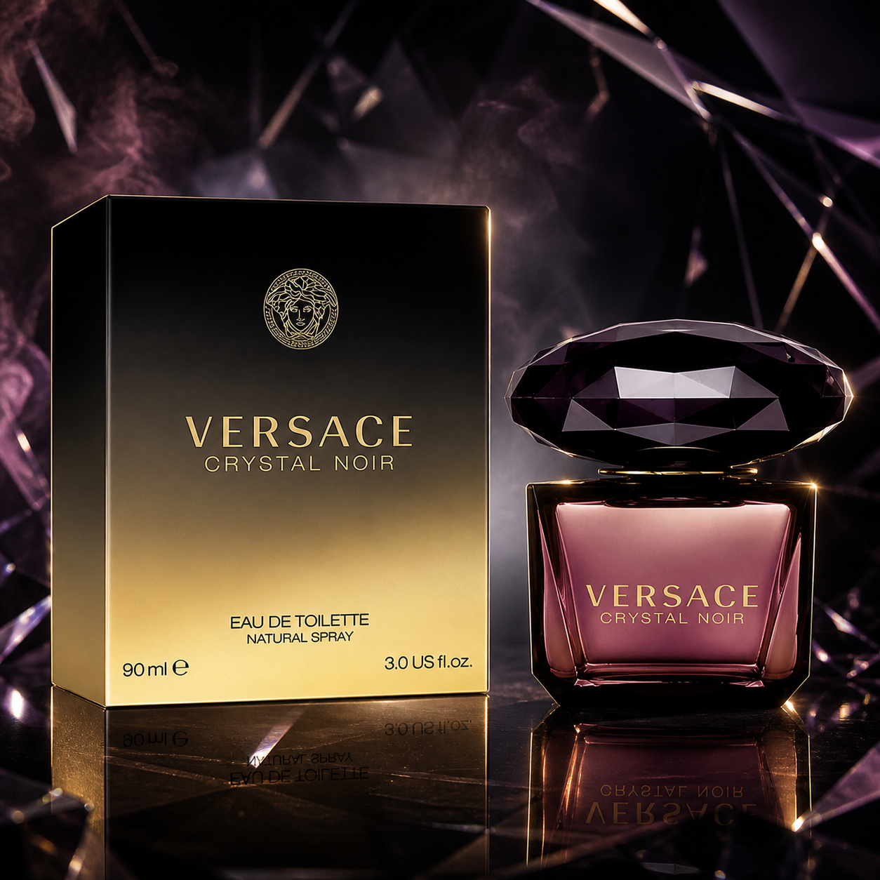 Versace Crystal Noir Eau de Toilette 90ml jewel campaign image
