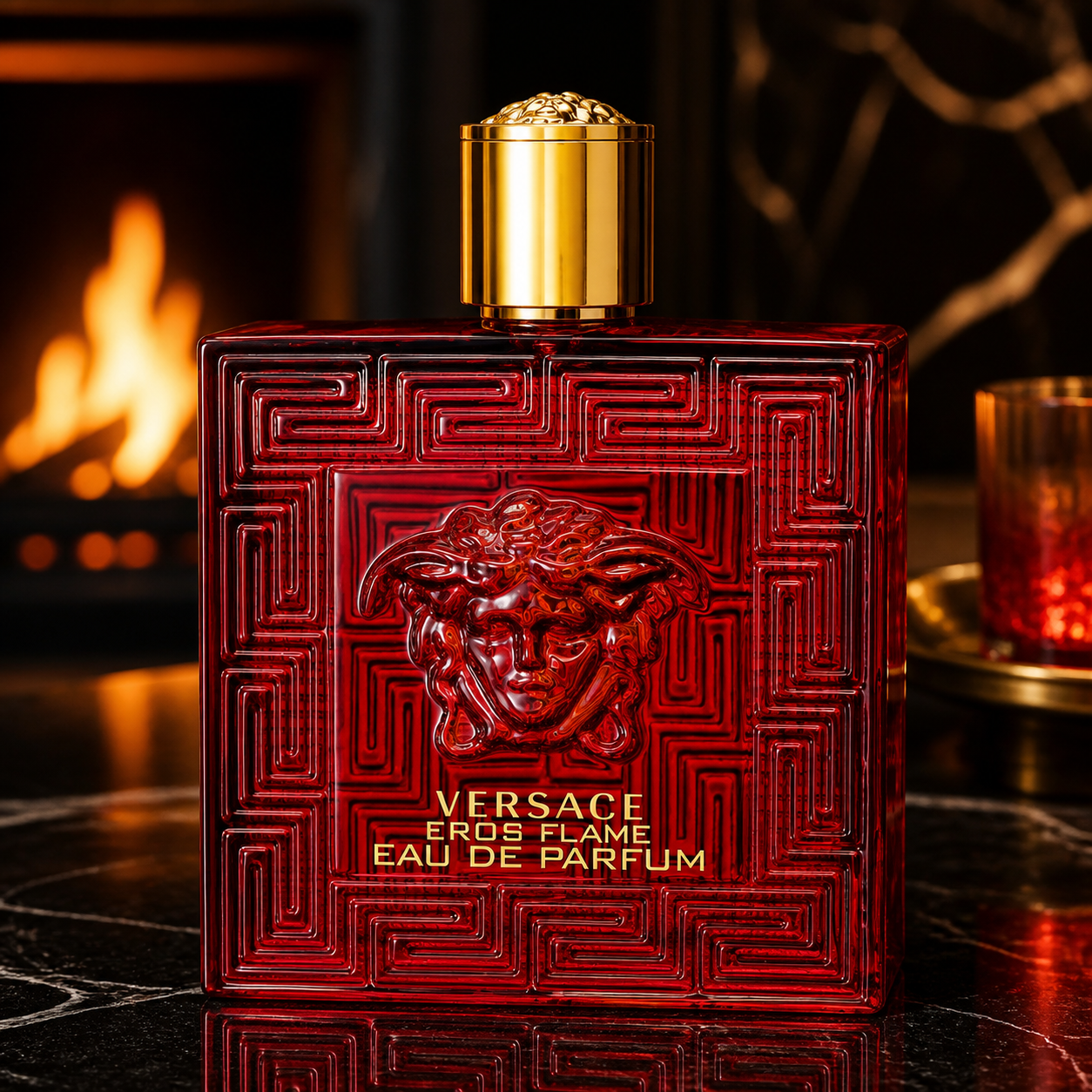 Versace Eros Flame Eau de Parfum 200ml Italian evening lifestyle image