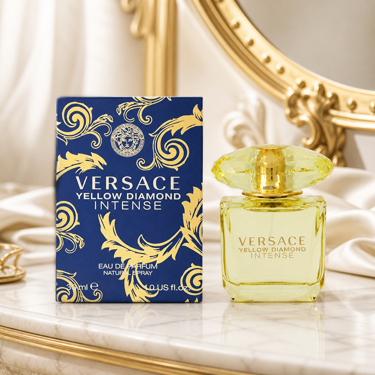 Versace Yellow Diamond Intense Eau de Parfum 30ml luxury dressing table image
