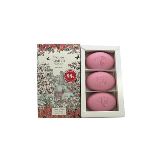 Woods Of Windsor True Rose Soap 60g - 3 Pieces