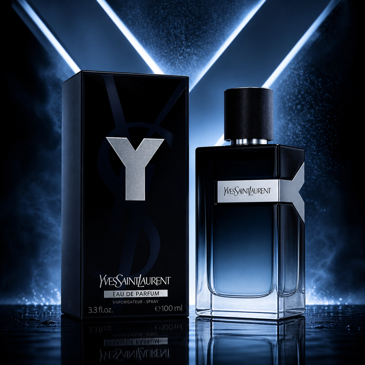 Yves Saint Laurent Y Eau de Parfum 100ml midnight blue campaign image
